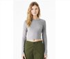 WOMEN'S MICRO RIB LONG SLEEVE BABY TEE BELLA + CANVAS BE1501