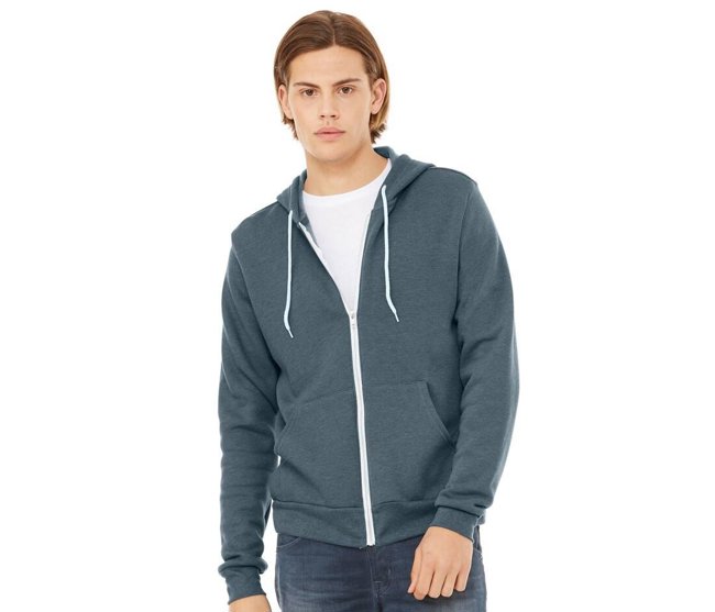 UNISEX FLEECE FULL-ZIP HOODIE BELLA + CANVAS BE3739