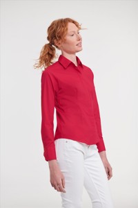 Russell Ladies LSL Fitted Polycot. Poplin Shirt Russell 9924F