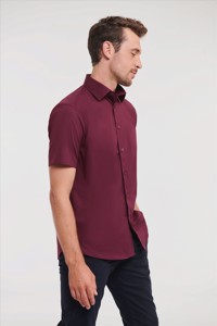 Russell Men Shortsleeve Fitted Stretch Shirt Russell 9947M