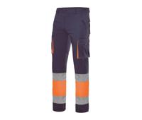 TWO-TONE HIGH VISIBILITY MULTI-POCKET STRETCH TROUSERS VELILLA V13002