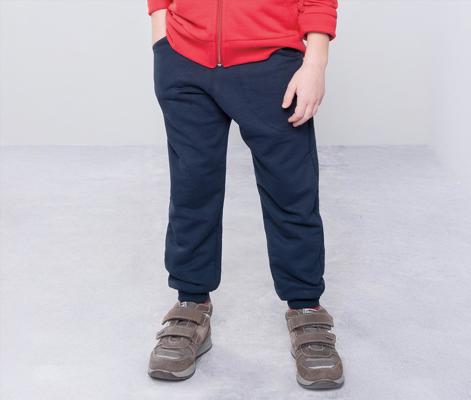 KIDS ELASTICATED RIB CUFF PANTS VESTI IT042