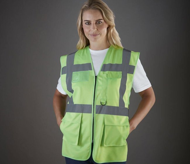 MULTI-FUNCTIONAL EXECUTIVE HI-VIS WAISTCOAT YOKO YK801