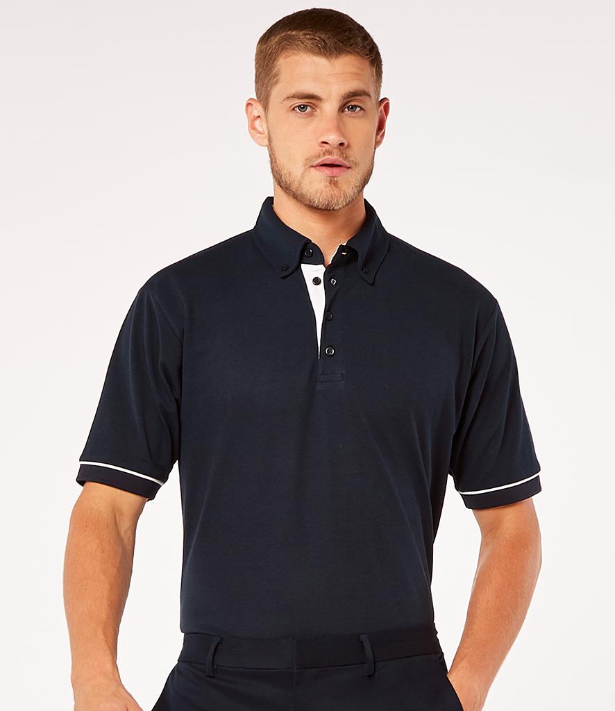 polo shirt with button collar